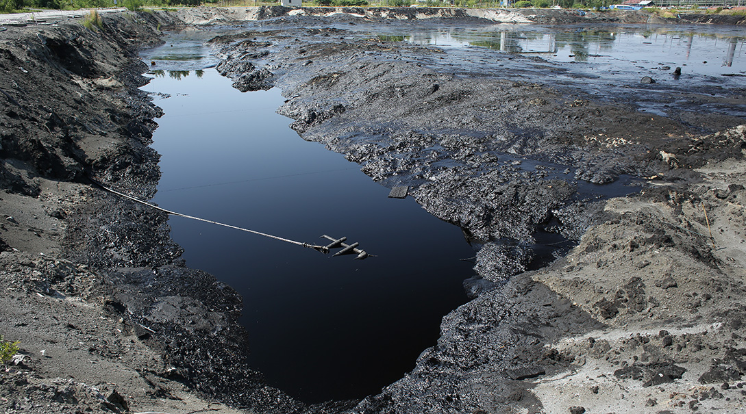 oil contaminated soil